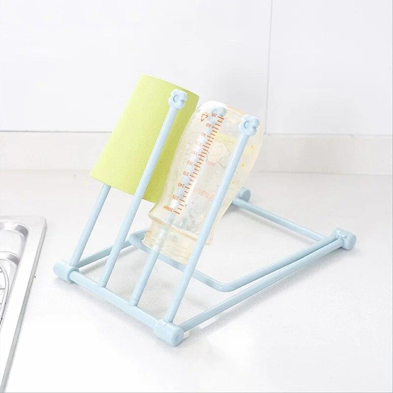 Folding Cloth Storage Rack Bottle Drying Rack Countertop Dishcloth Cleaning Dryer Drainer Storage Shelf Cup Hanging Holder