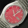 USED VINTAGE SEIKO 5 AUTOMATIC 7009A JAPAN MENS D/D RED WATCH 621e-a415948-2 SKU621e-a415948