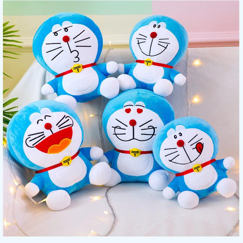 Cute Blue Robot Cat Plush Toy Soft Stuffed Animal Doll Birthday Gift For Girlfriend And Kids