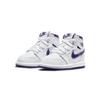 Air Jordan 1 Retro High OG TD Court Purple Детские кроссовки Белые CU0450-151