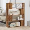 Bookshelf Room Divider Rustic Wood Look 100 x 24 x 124.5 cm