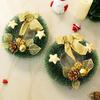 Christmas Wreaths for Front Door Decoration Entrance Table Tree Wall Door Hanging Ornaments Xmas Artificial Pine Garland Set of 2 Items for Home