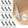 100 Pcs Corner Braces Joint Stainless Steel Angle Code Corner Bracket Trapeziform Angle Code Shelf Support Fastener With Screw