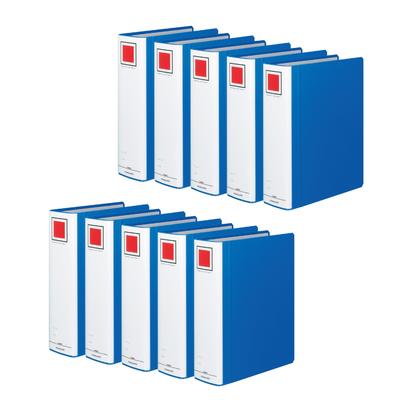 KOKUYO Tube File Eco Twin R A4 вертикальный переплет 70 мм синий набор 2 отверстия 10-книжка Fu-RT670BX10