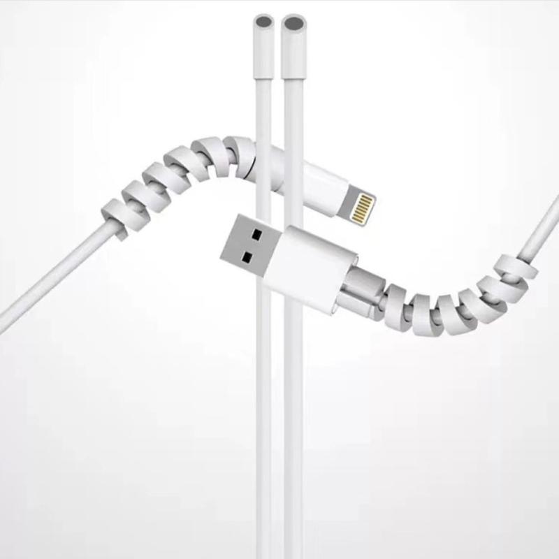 Защитная крышка кабеля для передачи данных. Кабель для зарядки мобильного телефона. Противовзломный силиконовый рукав с резьбой.