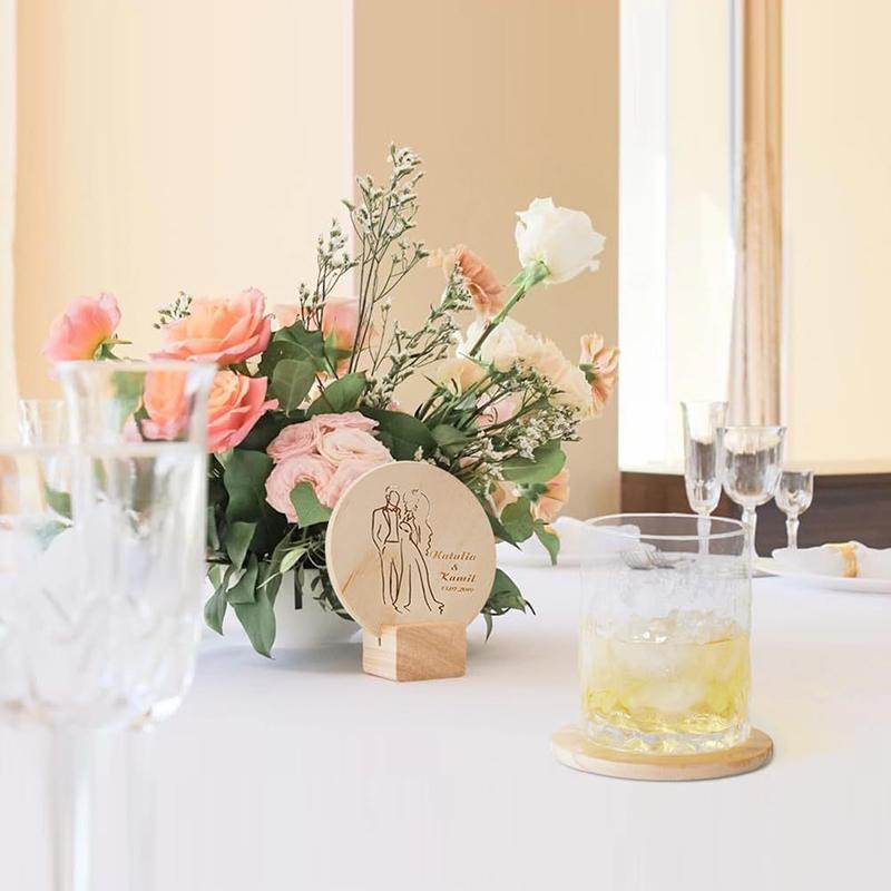 5pcs Round Wood Coasters For DIY Crafts And Home Decor - 4 Inch Diameter, Natural Wood Material, Suitable For Painting