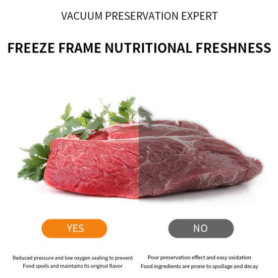 Вакуумная машина для запайки с сухим/влажным режимами, 65 кПа, сильное всасывание, быстрый нагрев, высокоскоростной двигатель, полностью автоматическая машина для запечатывания пищевых продуктов