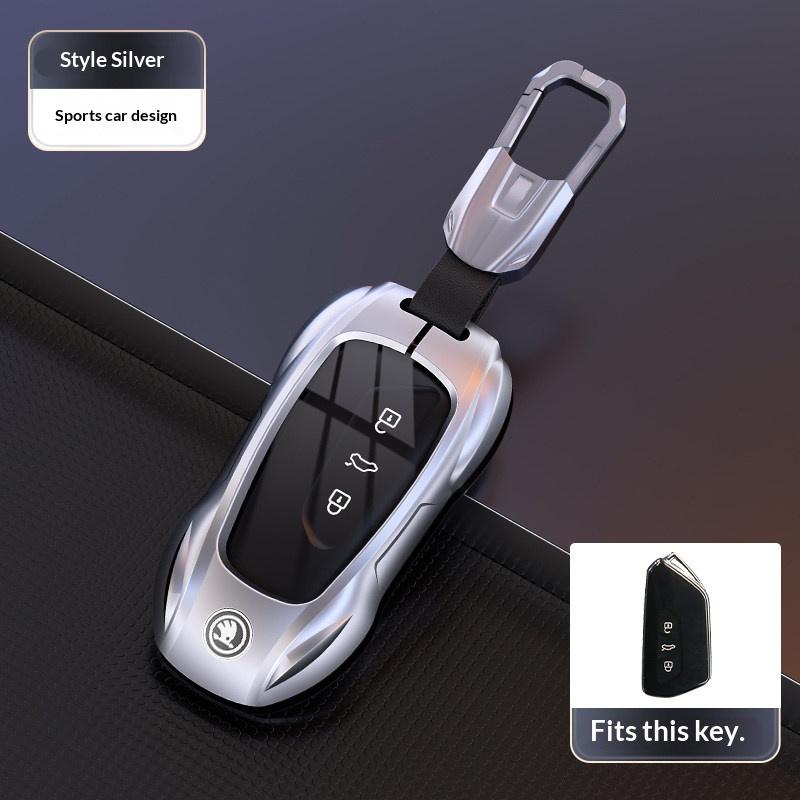 Zinc Alloy Car Key Case Cover for Skoda VRS Octavia Kamiq Kodiaq Karoq RS Superb Fabia Rapid Key Protection Cover Accessories ES7