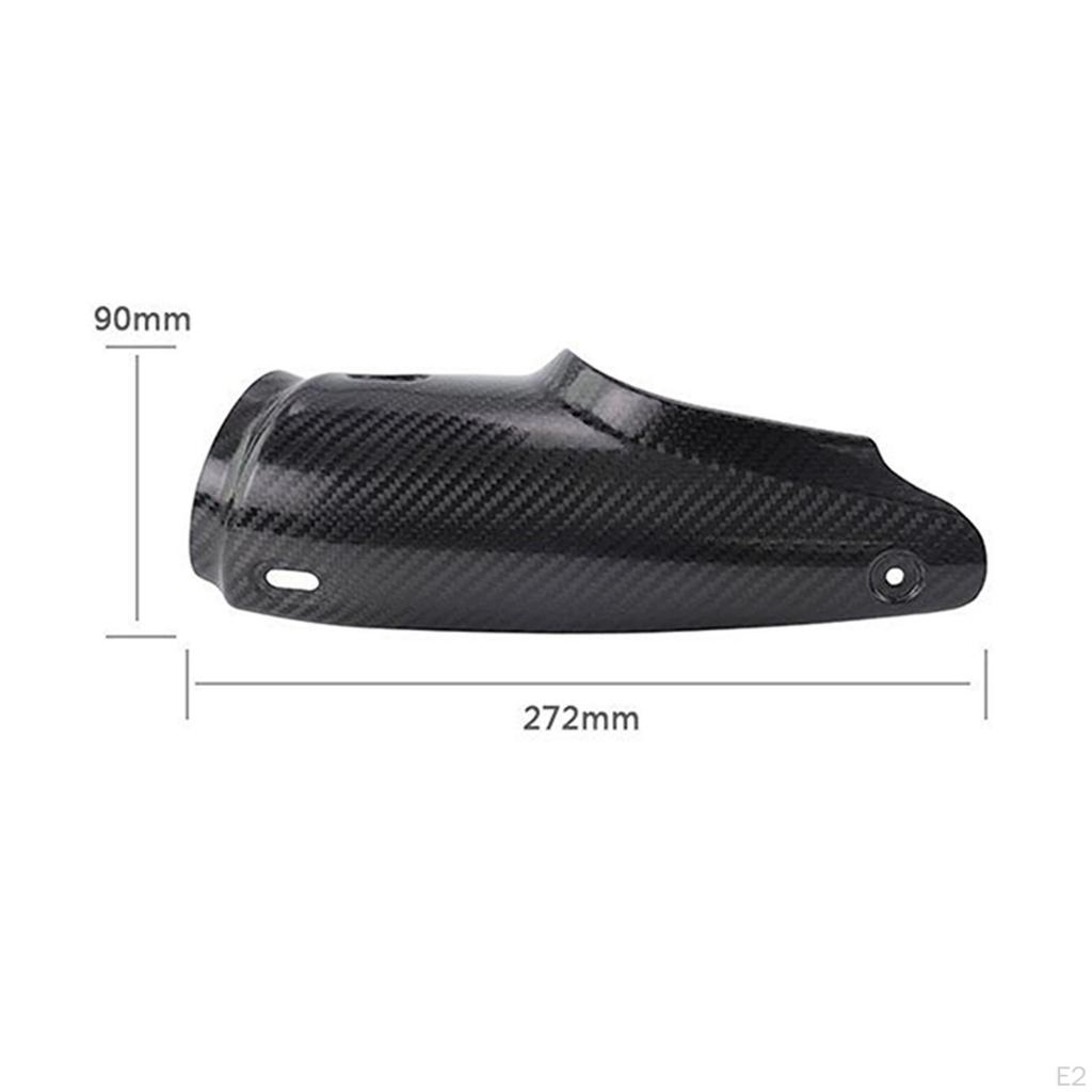 Motorcycle Exhaust Heat Shield Guard Professional Carbon Fiber Replacement Flap Cover Part