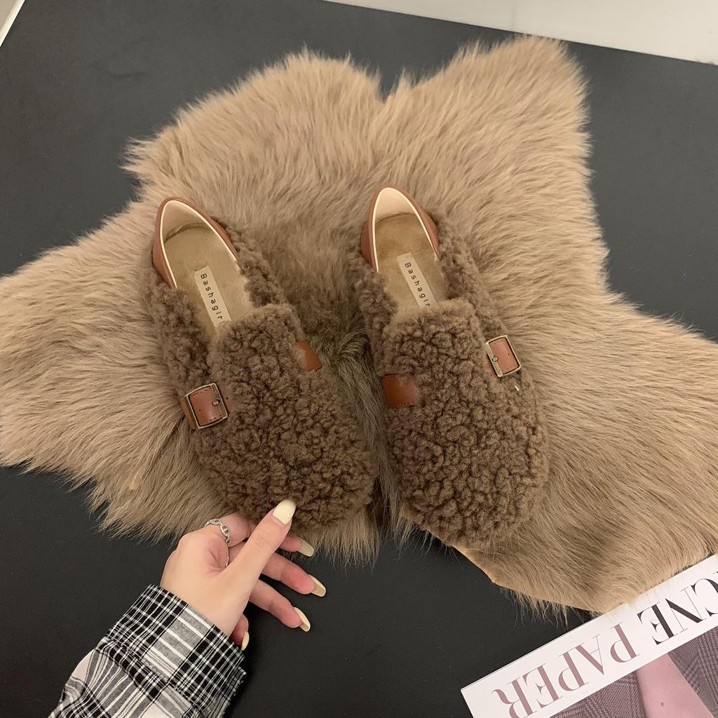 Internet Celebrity Senior Sense Warm Thick Bottom Fluffy Slippers Women Wear 2025 New Autumn and Winter Light Bag Head Soft Bottom Cotton Mop