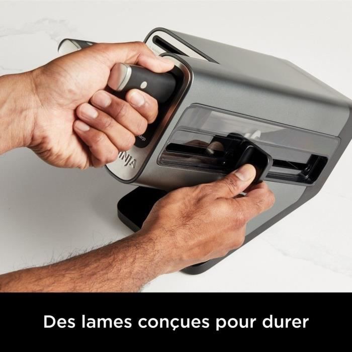 Блок для ножей - NINJA FOODI - StaySharp K32006EU - С точилкой - Набор ножей - 6 острых предметов - Черный