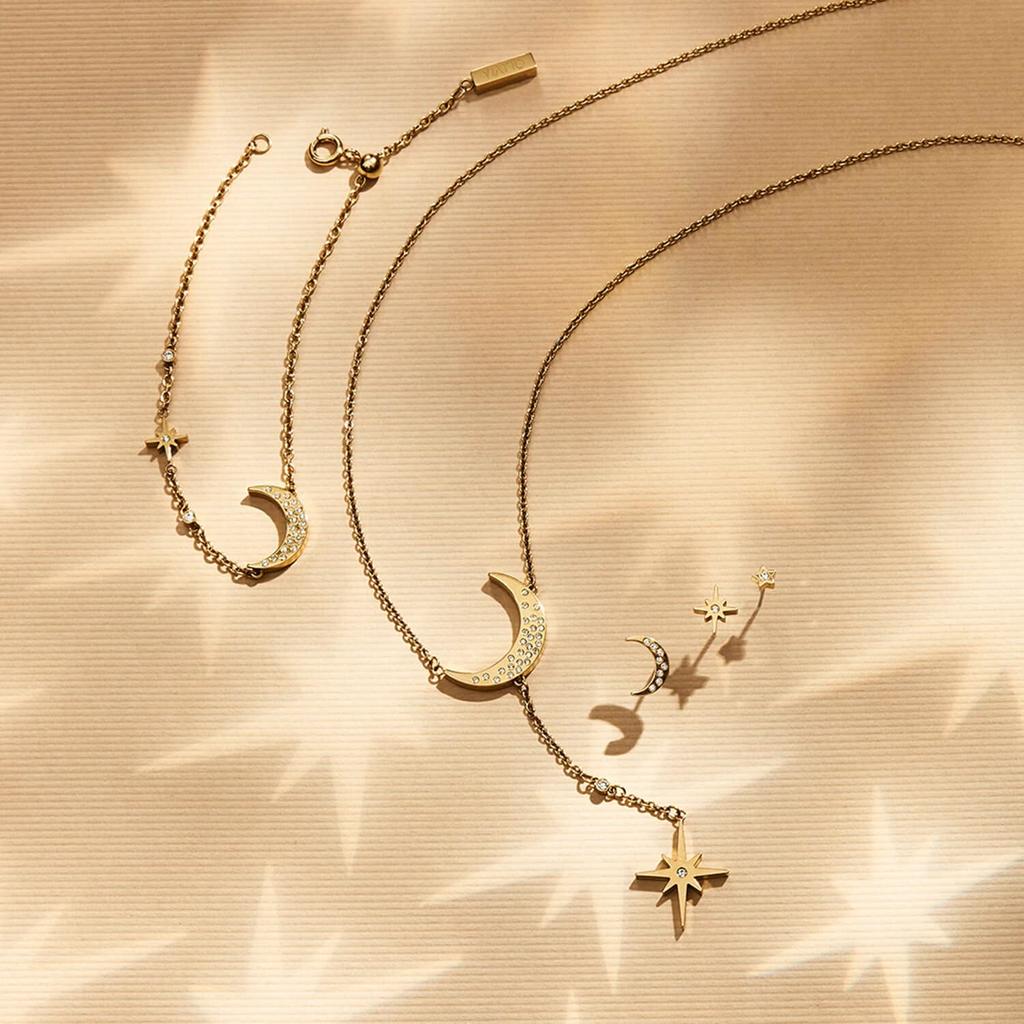 Ожерелье Olivia Burton Celestial North Star Moon Gold Официально лицензированное & (obj24100064) - Женский,