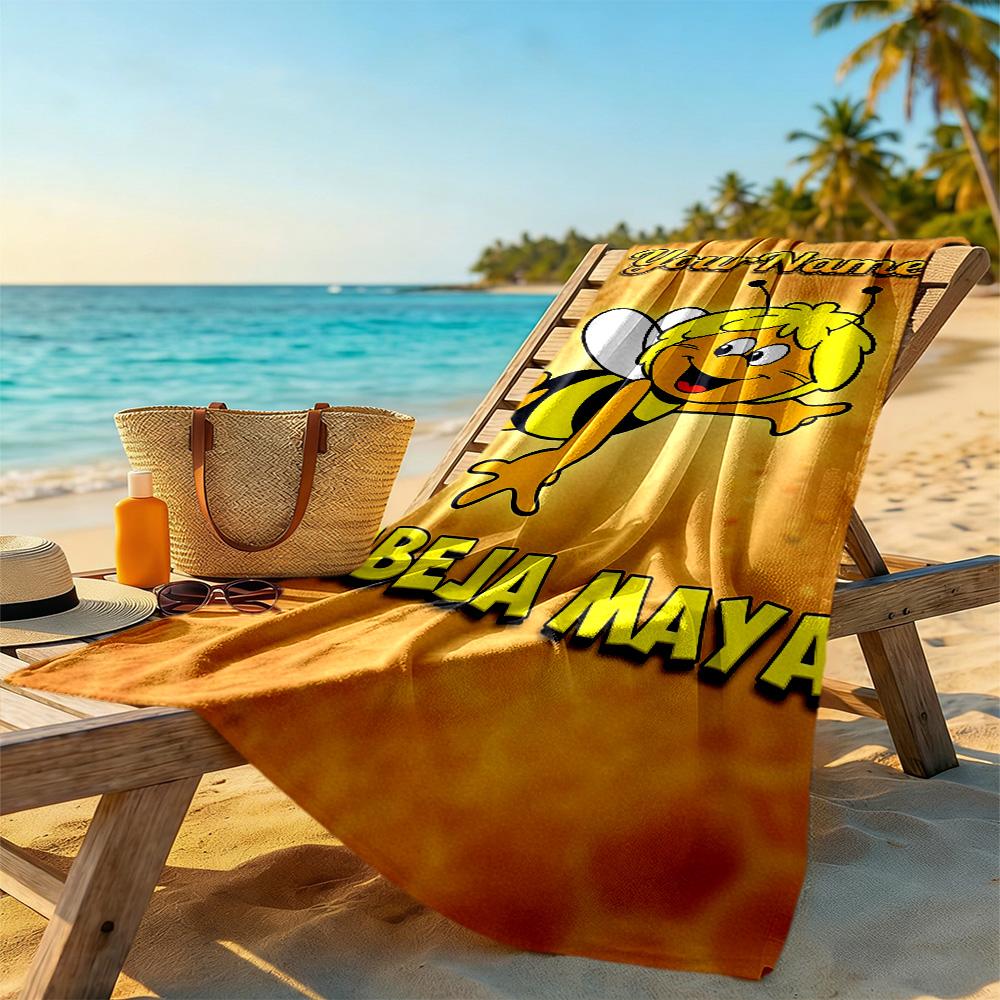 Biene Maja Personalized Name Beach Towel Soft Durable Quick-Dry