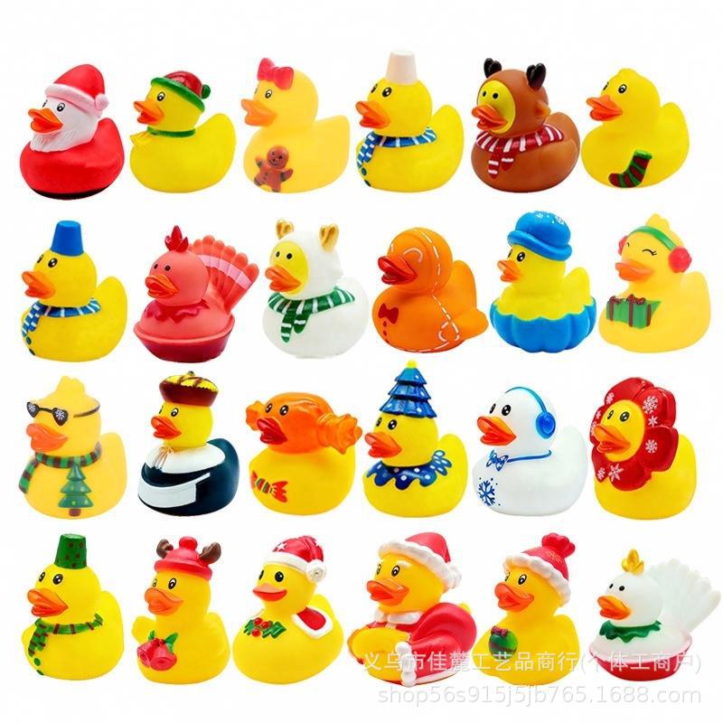 24-Day Christmas Advent Calendar Blind Box, Christmas Theme Rubber Duck Toys Children'S Christmas Gifts