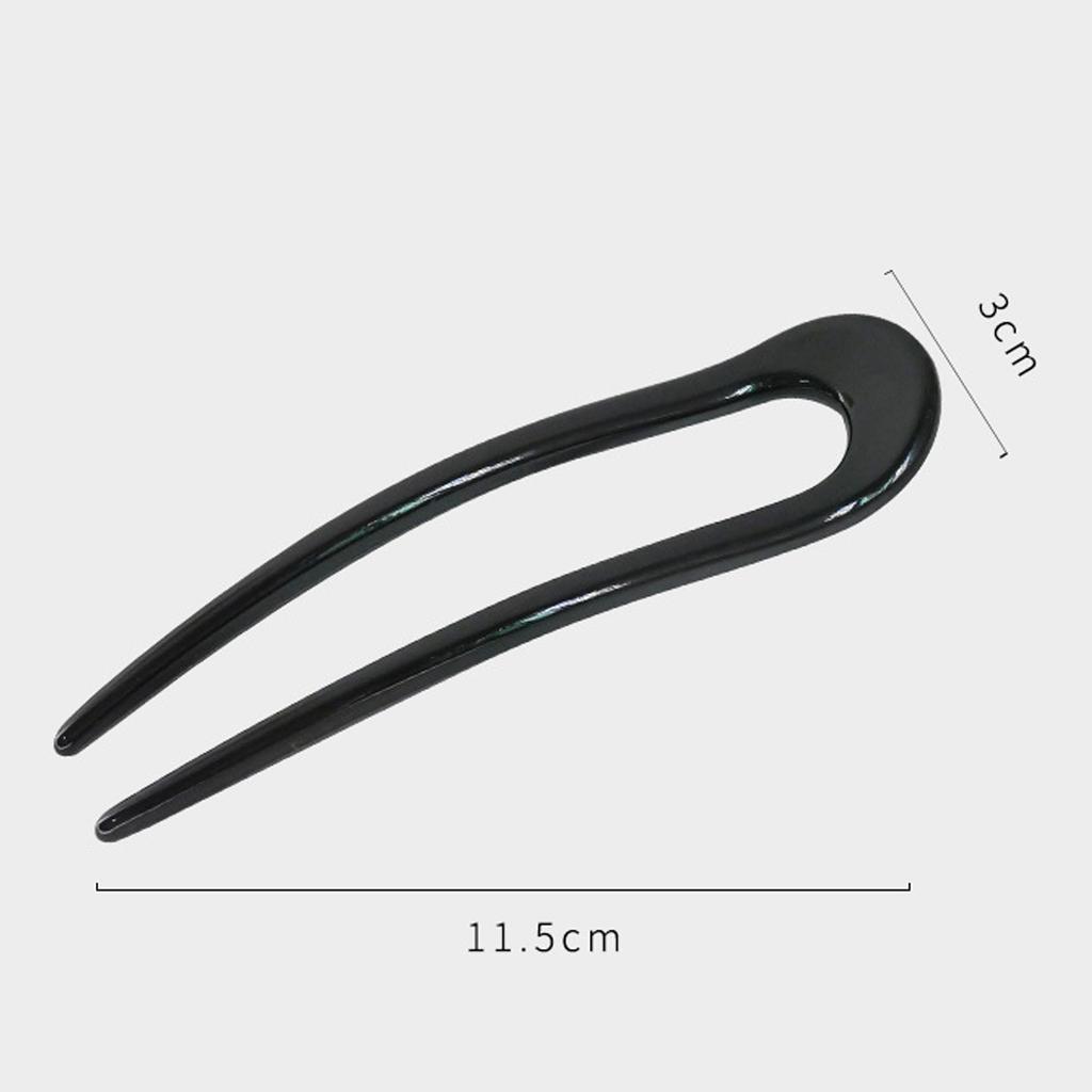 Women Girls U Shaped Hair Clip Tortoiseshell Sticks Acetate Hairpin Chinese Style Resin Fork Hairclip