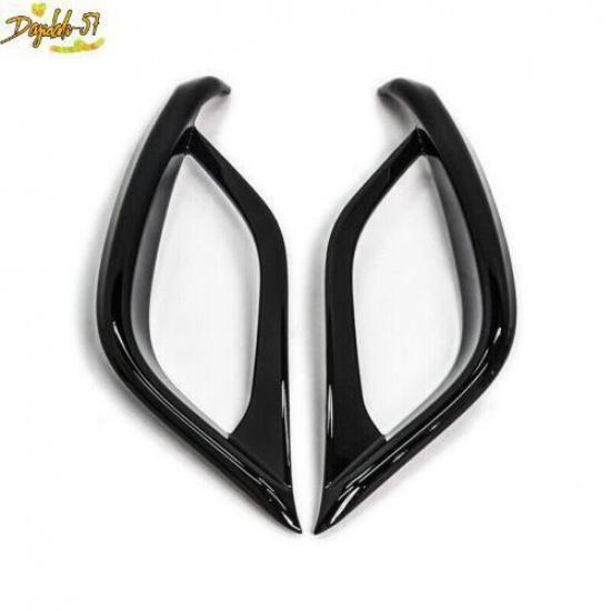 Gloss Black Rear Bumper Fog Light Lamp Cover Trim 2P For Toyota Highlander 20-23