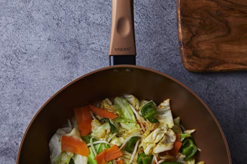 PEARL METAL VISIONS Deep Frying Pan, 28cm, Induction Compatible, Gold Coating, CP-8815