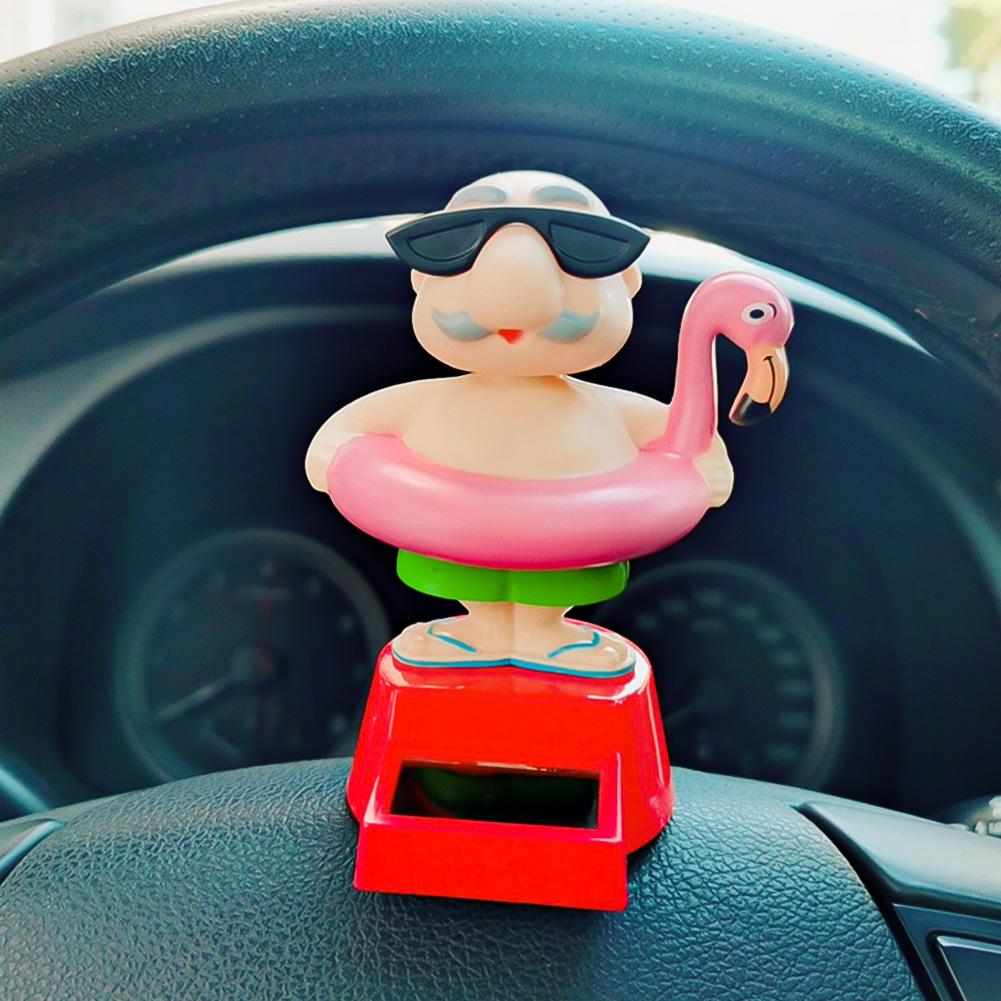 Солнечная энергия качающийся мастер автомобильный орнамент мультфильм танцующая анимированная кукла автомобильная приборная панель украшения милые автомобильные аксессуары