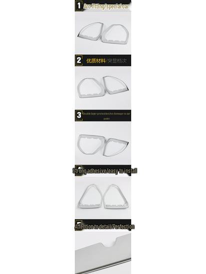 Kuga Front Fog Light Cover Ring - Fits 13 Models, Electroplated Car Accessory.