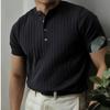 2023 Модная однотонная мужская рубашка поло с коротким рукавом