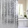 3D Translucent Shower Curtain Waterproof Mildew EVA Bath Curtains Bathroom Curtain with Hooks