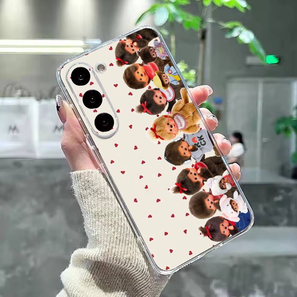 cute monchhichis Phone Case For Samsung Galaxy A91,80,73,72 ,71,53,52,32 ,31,22,21s,20,Transparent Case