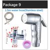 Handheld Silver Toilet Bidet Faucet Sprayer ABS Shower Head Wc Bathroom Accessories Water Spray Set Self Cleaning