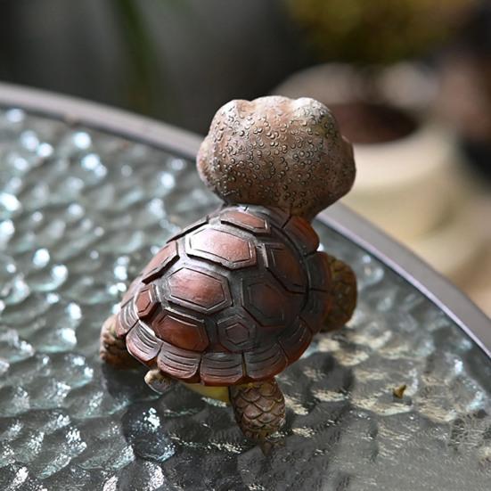 Статуя черепахи садовая мини-фигурка водонепроницаемая устойчивая к ультрафиолетовому излучению мини-размер очаровательная в форме черепахи