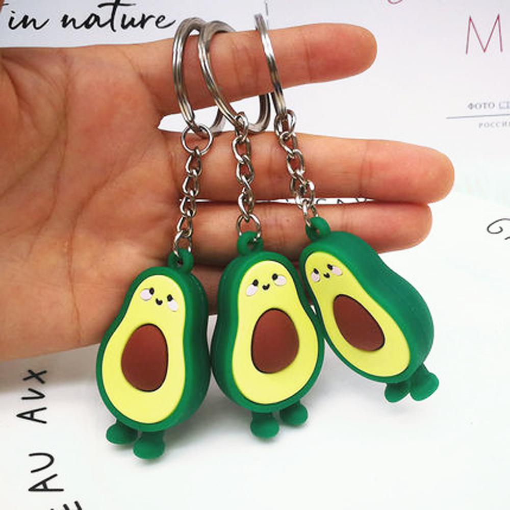Jewelry Doll Key Ring Couple Key Rings Simulated Fruit 3D Keychain Avocado Keychain Smiling Avocado