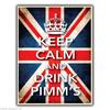 KEEP CALM AND DRINK PIMMS METAL SIGN WALL PLAQUE Poster Picture Art printAluminum