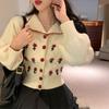 Embroidered Knit Sweater Sweater Women Fall and Winter Chic Tops Design Sense Niche Cardigan Jacket Women Comfortable Versatile and Fashionable