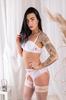 Mela garter belt white