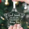 1/2pcs 2D Flat - Boho Style Acrylic Star Ornament - "Good Friends Are Like Stars" Inspirational Quote, Christmas Decorations