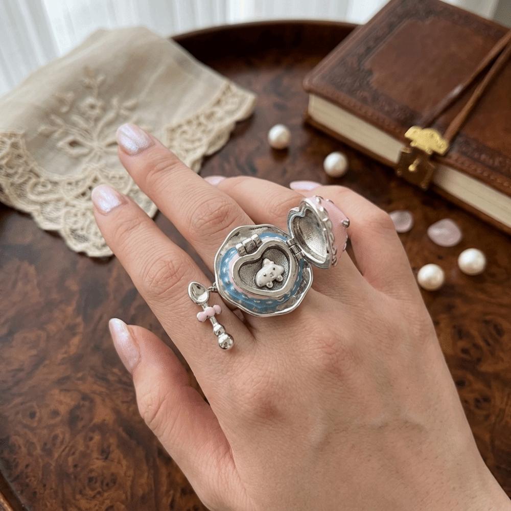 Openable Pendant Necklace Fine Zinc Zinc Alloy Ring Thoughtful Gift Necklace Ring Casual Wear