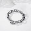 1шт титановая сталь сувенир хип-хоп браслет O-chain браслеты для мужчин и женщин ювелирные изделия кубинская цепь сращенная круглая пряжка ручная работа