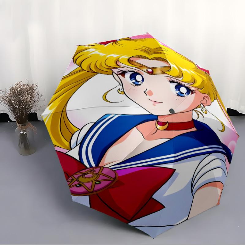 1pc Sailor Moon Umbrella, Sun Protection, And UV Shielding. It Has Eight Sturdy Ribs for Outdoor Use And Perfect As a Holiday Gift