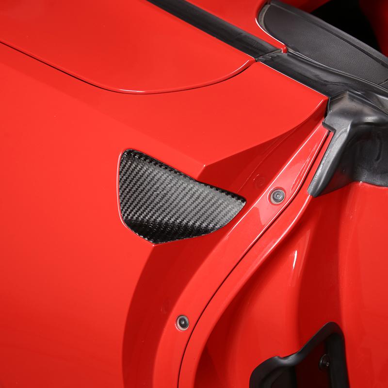 For Chevrolet Corvette C7 2014-2019 Real Carbon Fiber Door Outer Handle Bowl Sticker Trim Car Styling Car Exterior Accessories