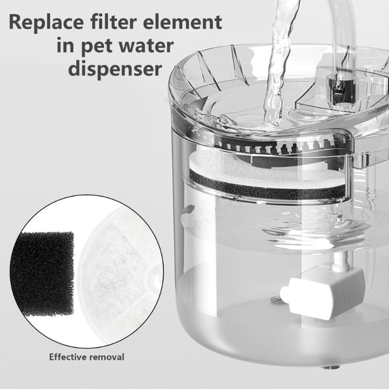 Сменный фильтр для поилки для домашних животных, сменный набор губок, сменные картриджи для фильтров, подходящие для питья