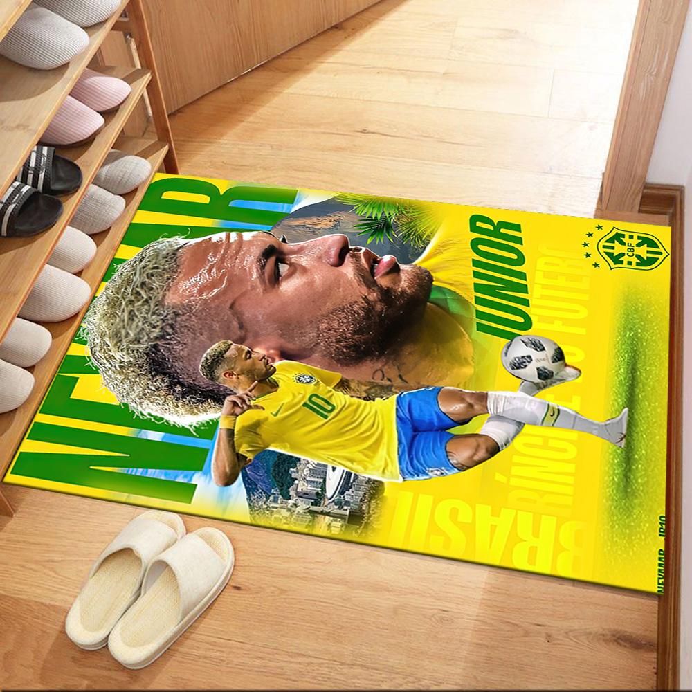 Neymar Jr. Brazil Legend Square rugs are a great choice for living rooms, bedrooms, home décor, and as gifts.