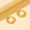 Stylish Geometric Alloy Earrings For Women Chic Simple Hoop Design