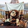 Теплый фланелевый плед, легкий уютный плед Lana Del Rey для кровати, дивана и повседневного использования
