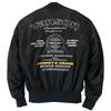 Vanson Men's Mesh MA-1 Jacket, Black/Silver