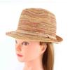 Lady Cute Fashion Panama Colorful Striped Foldable Straw Hat Sun Summer Beach