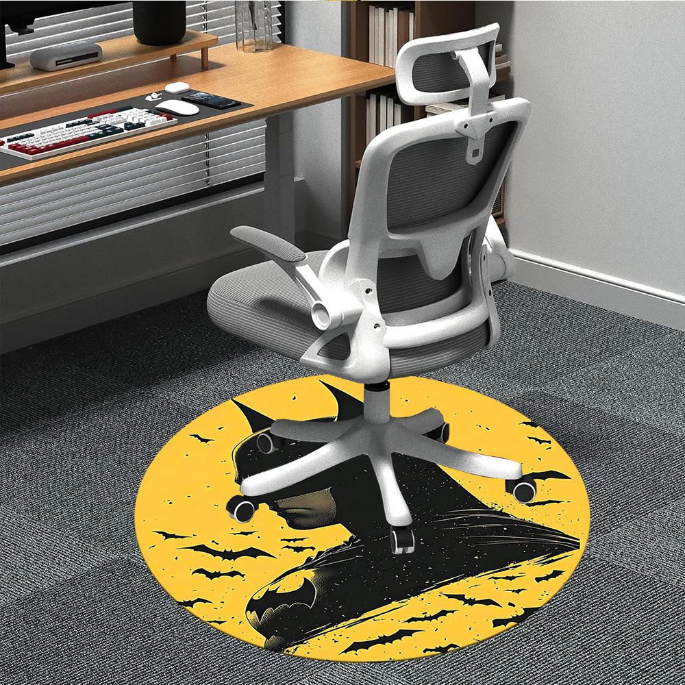 1pc Batman Office Round Area Rug, Under Office Chairs Bedroom Living Room Home Decor, Room Deco, Available in Various Sizes120