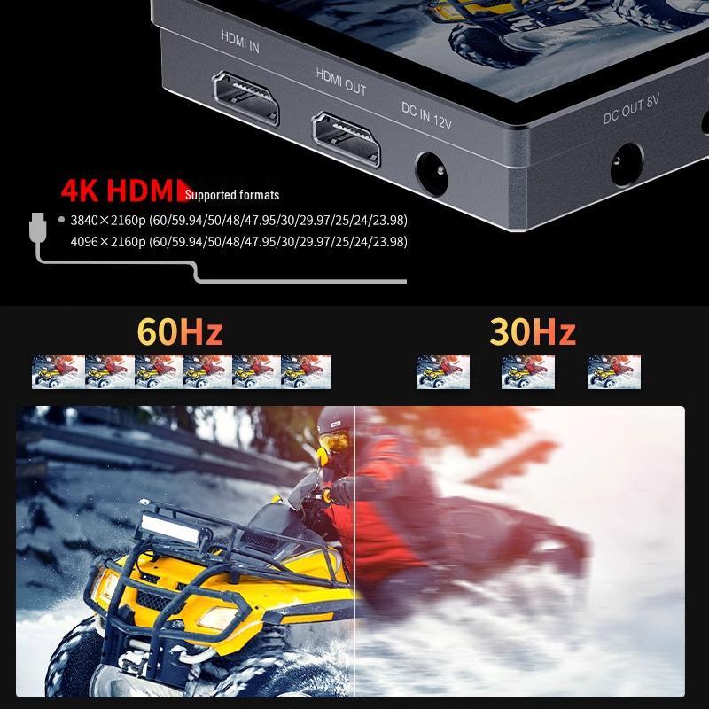 Fuiwede P6X 5,5-дюймовый сенсорный монитор для DSLR/беззеркальной камеры a7m4, 4K 60 Гц, высокая яркость