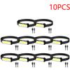 2-10PCS USB LED Headlamp 3 Modes Flashlight Waterproof Head Light Adjustable Headband for Camping Fishing Running Biking
