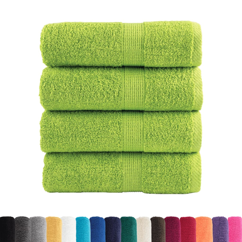 Premium Washcloths SOLUND 4 pcs Apple Green 30 x 30 cm 600 g m²