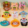 1 Set Cartoon Animal Doll Sewing Kit DIY Handmade Non-woven Fabric Animal Hanging Decoration Craft Sewing Kit Beginner Toddlers Boys Girls Gift