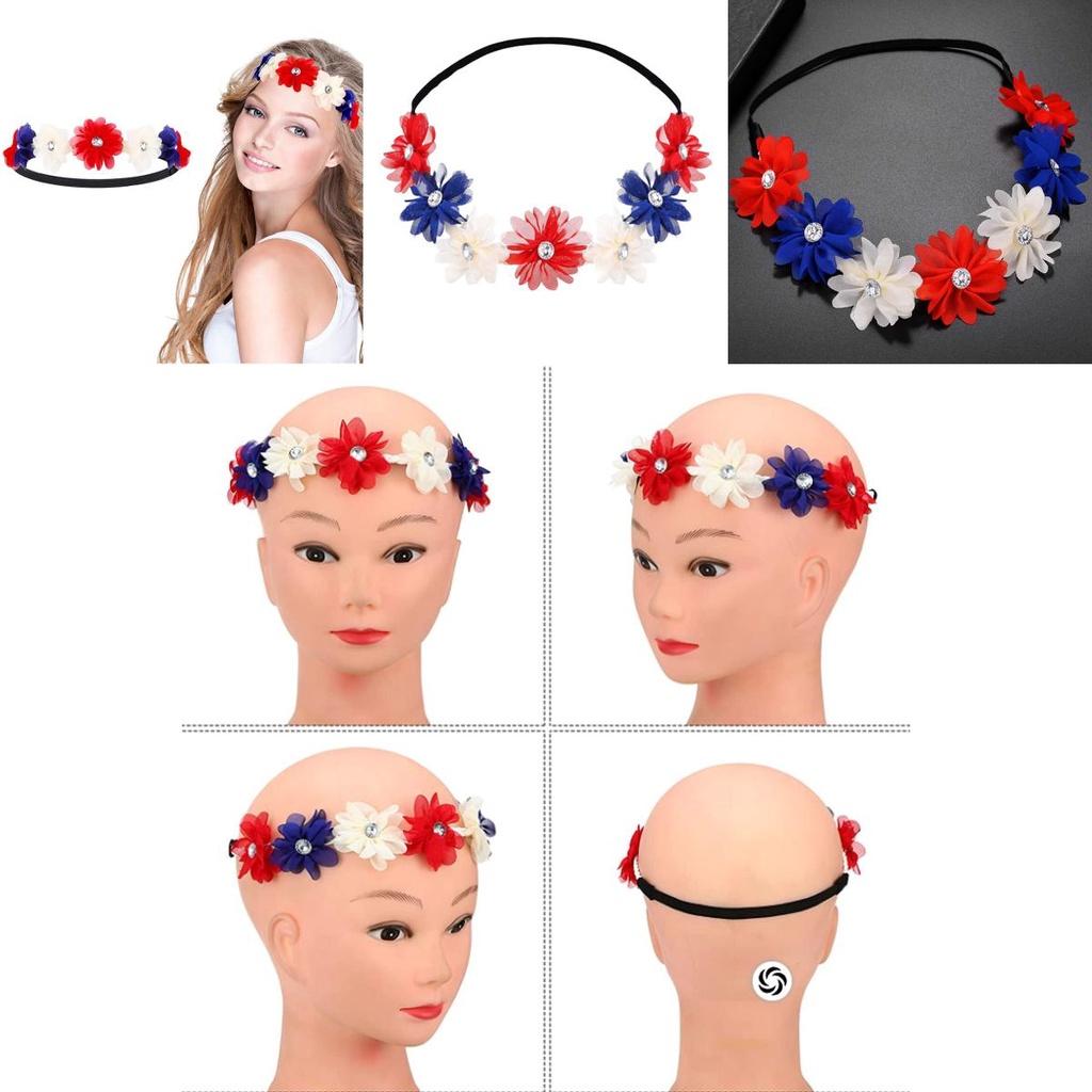 Реалистичный патриотический венок-ободок для празднования Дня независимости