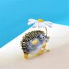 Funny Flower Hedgehog Brooches Women Animal Pet Party Office Causal Brooch Pins Gifts